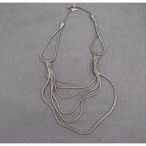 Daisy Fuentes necklace multistrand silver toneNecklace